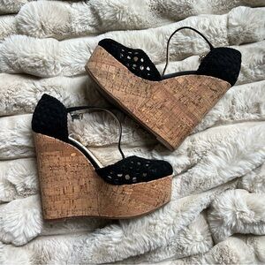 Jessica Simpson platform Wedge Sandals with Cork Heel